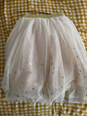 Mini Boden Tulle Skirt with Gold Stars